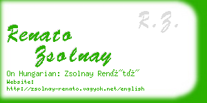 renato zsolnay business card